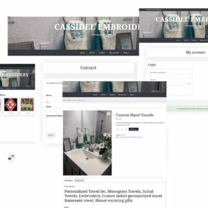 cassidel embroidery website homepage, #jcurtismedia