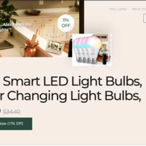wifi light bulbs website landing page, jcurtismedia, website Design site cover