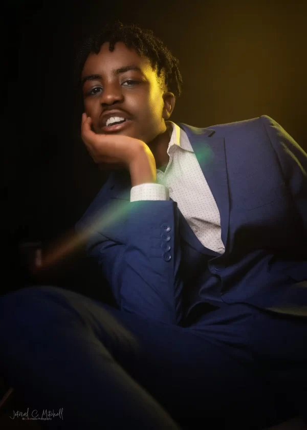 Portrait photo retouched for smoother skin, improved lighting, and enhanced features, Jeteral C. Mitchell, jcurtismedia